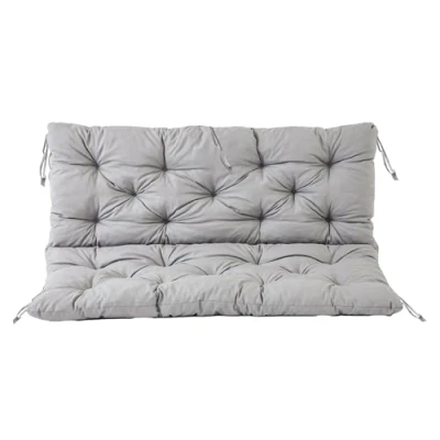 Afbeelding van Ambientehome HANKO Gewatteerd kussen met rugleuning voor 3 zits tuinbank, grijs, 150 x 98 8 cm