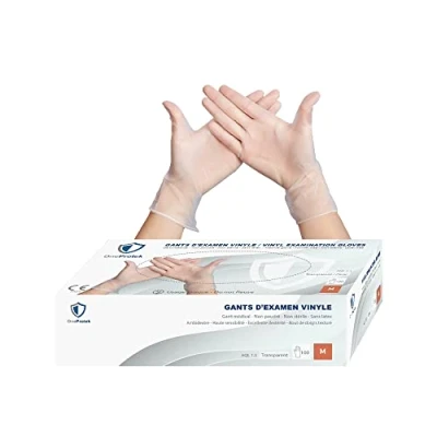 Afbeelding van OneProtek Vinyl Handschoenen Maat S, M, L, XL Poedervrij en latexvrije Doos van 100 Sterk, comfortabel Multi Purpose (M)