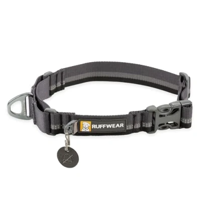 Afbeelding van RUFFWEAR Web Reaction halsband, extra grote hondenhalsband, verstelbare martingaalhalsband met aluminium V ring en zijontgrendeling, comfortabele stof reflecterende halsband tubelock singels,