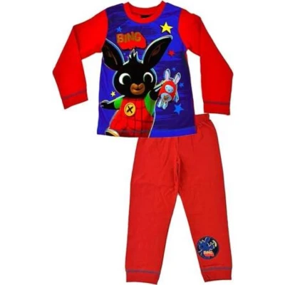 Afbeelding van BING pyjama maat 110 pyama met lange broek en longsleeve rood