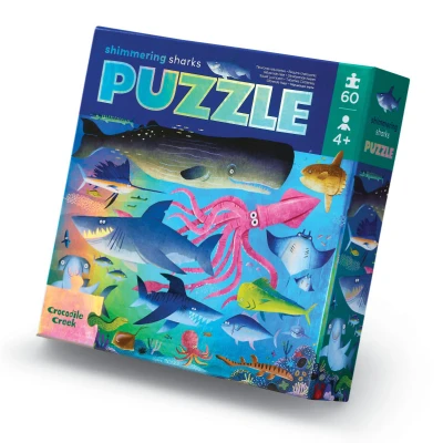 Afbeelding van Crocodile Creek Puzzels Puzzel Shimmering Shark 60 st.