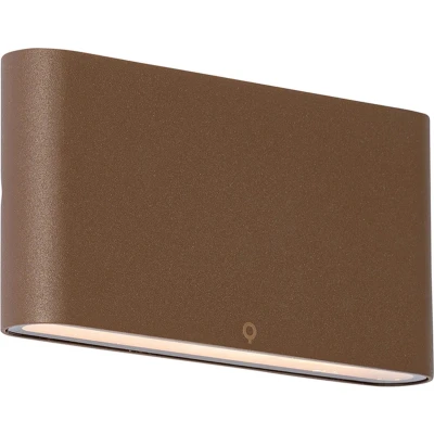 Afbeelding van QAZQA Moderne buiten wandlamp roestbruin 17,5 cm incl. LED IP65