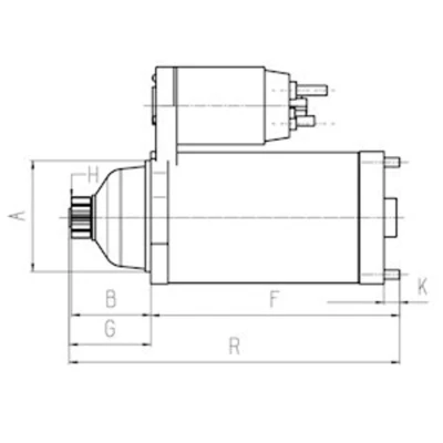 Afbeelding van Startmotor / Starter HC Cargo F 032 116 122