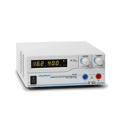 Afbeelding van Peaktech 1565 laboratorium voeding DC 1 tot 16 V 0 40 A met USB
