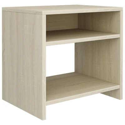 Afbeelding van Nachtkastje 40x30x40 cm bewerkt hout sonoma eikenkleurig