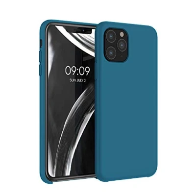 Afbeelding van kwmobile telefoonhoesje compatibel met Apple iPhone 11 Pro hoesje Zachte case voor smartphone Back cover in mat petrol