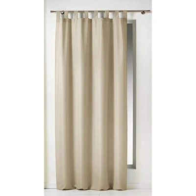 Afbeelding van Douceur d &#039;Interieur Essentiel lusgordijn, polyester 140 x 260 cm, keramiek, linnen, 140x2x240 cm
