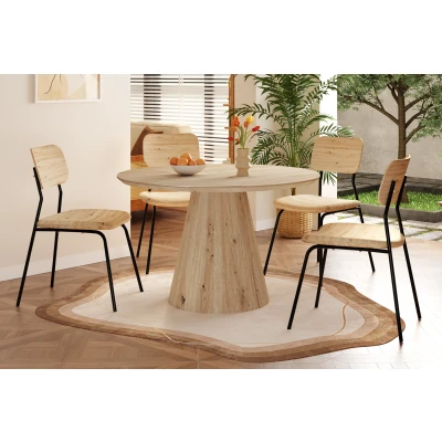 Afbeelding van Eettafel Tigo Ø120 x 75 cm Old Oak design