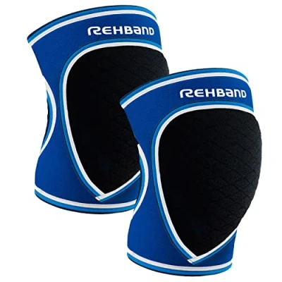 Afbeelding van Rehband kniebeschermers 1 stuk of Paar, handbal &amp; volleybal comfortabel nauwsluitend, Kleur:Blauw Maat:M