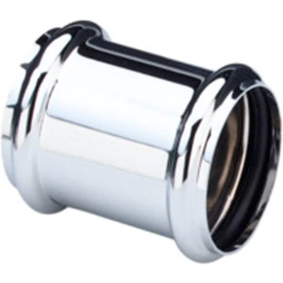 Afbeelding van Viega dubbele mof met O ring 32 mm messing chroom