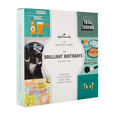 Afbeelding van Hallmark Verjaardagskaarten Multipack van 20 in hedendaagse ontwerpen