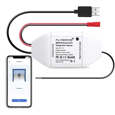 Afbeelding van Flysocks Smart Garage Door Opener, WLAN Switch, compatibel met Alexa, Google Assistant, geen hub nodig, APP controle ...