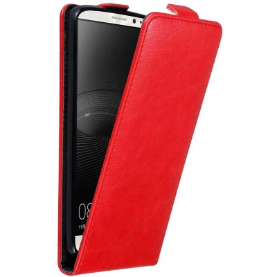 Afbeelding van Cadorabo Hoesje geschikt voor Huawei MATE 8 in APPEL ROOD Beschermhoes Flip Case Cover magnetische sluiting