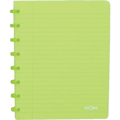 Afbeelding van Atoma Trendy schrift, ft A5, 144 bladzijden, gelijnd, transparant groen schrift