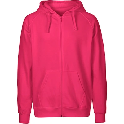 Afbeelding van Fairtrade Men&#039;s Zip Hoodie met capuchon Pink S