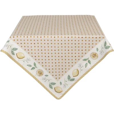 Afbeelding van Clayre &amp; Eef Beige Tafelkleed 100*100 cm van 100% Katoen