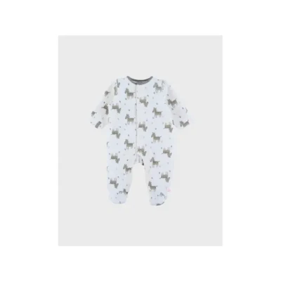 Afbeelding van Noukies pyjama voor baby wit maat 1m