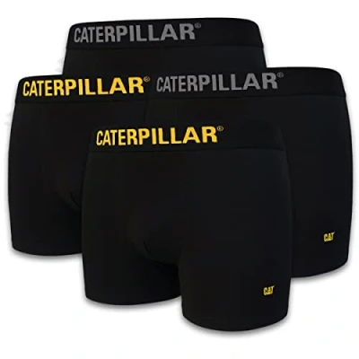 Afbeelding van CAT Caterpillar Boxershorts zwart, maten M, L, XL, XXL, XXXL, 2XL, 3XL, herenboxershorts, onderbroeken, retro shorts zonder etiketten, verpakking van 4, 8 of 12 stuks, 3XL