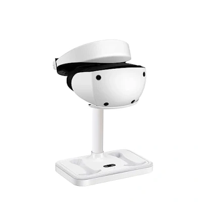 Afbeelding van Magnetisch oplaadstation met RGB licht voor PS5 VR2 Bril Headset Stand Charger Base (wit)