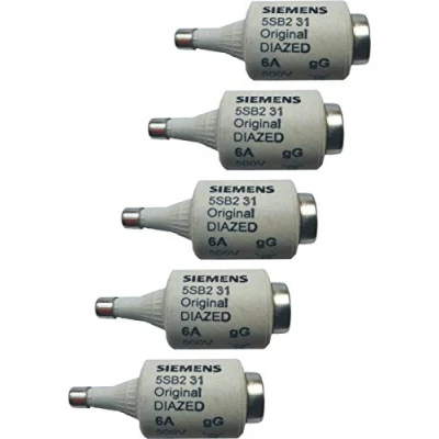 Afbeelding van SIEMENS Ingenuity for life x5 stuks DIAZED zekeringinzetstukken 500V 6A