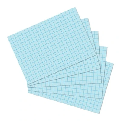 Afbeelding van herlitz Indexkaart A6, geruit, blauw, 100 stuks