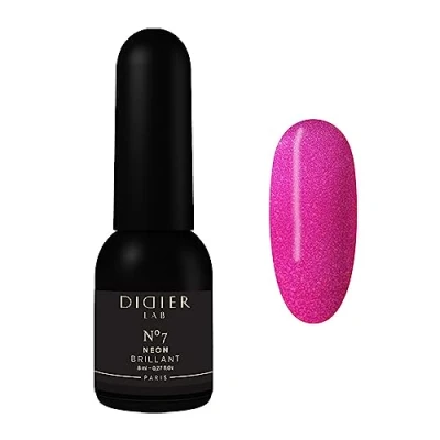 Afbeelding van Didier Lab Gel nagellak Brillant Neon No.7 Professionele manicure en pedicure met sprankelende platina tint Licht reflecterende glans Rijk pigment UV LED lampen 8ml