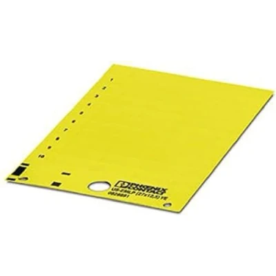 Afbeelding van Phoenix Contact 0828891 US EMLP (27X12,5) YE Apparaatmarkering Montagemethode: Plakken Markeringsvlak: 27 x 12.10 mm Geel Aantal markeringen: 300 10 katernen