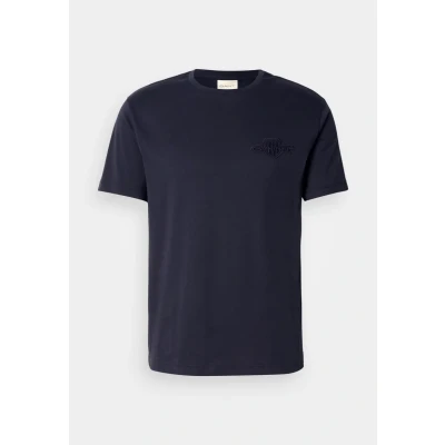 Afbeelding van GANT Tonal Shield Tshirt print, Heren, Maat: 4XL, Evening blue