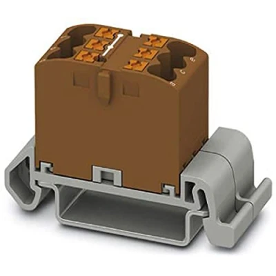 Afbeelding van Phoenix Contact PTFIX 6X2,5 NS35A BN 3273142 Verdeelblok 0.14 mm² 2.50 Bruin 10 stuk(s)