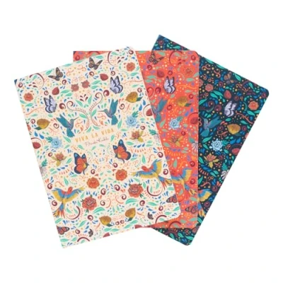 Afbeelding van Grupo Erik Set 3 notitieboek Frida Kahlo A5 notitieboekjes Notebooks Met Gelijnde Pagina&#039;S Diary Klein notitieboekje