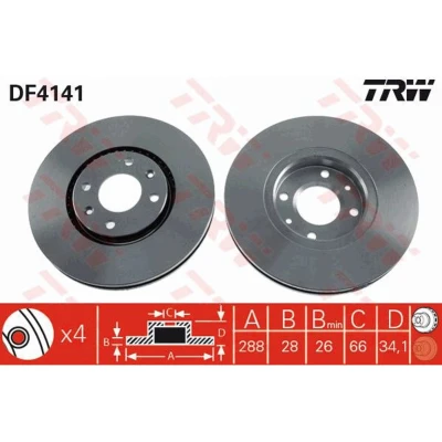 Afbeelding van Trw Remschijf DF4141