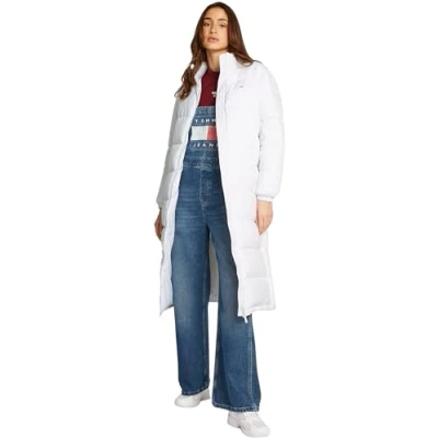Afbeelding van Tommy Jeans MAXI Essential Puffer Winterjas, Dames, Maat: XXS, White
