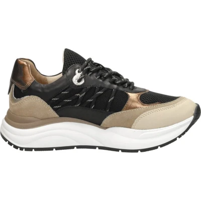 Afbeelding van SUB55 Sneakers laag, Dames, Maat: 41, Zwart Leer/ synthetisch