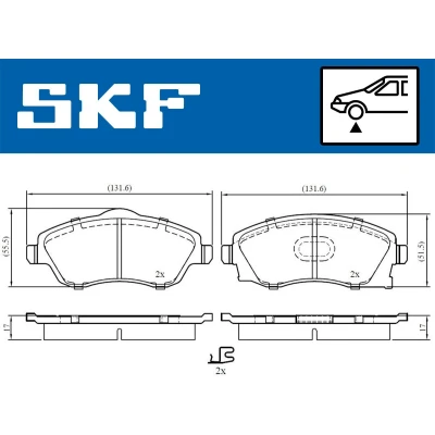 Afbeelding van SKF Remblokset VKBP 80062 A