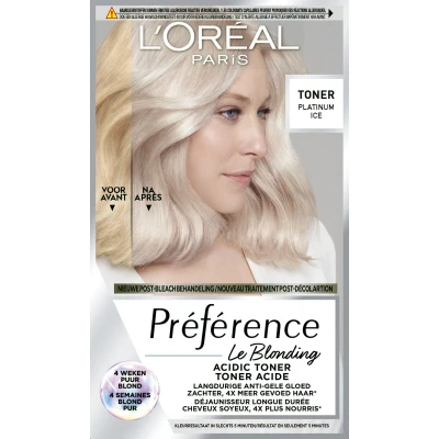 Afbeelding van L&#039;Oréal Préférence Le Blonding Permanente Haarkleuring 01 Platinum Ice
