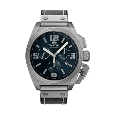 Afbeelding van TW Steel TW1114 Canteen Swiss Movement Chrono Grijs Leer 46mm