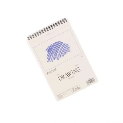 Afbeelding van Hartem Tekenblok met 60 vellen, ringband, gewicht 90 g/m², A5 (14,8 x 21 cm)