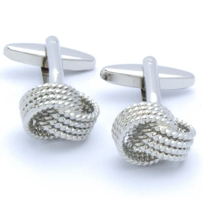 Afbeelding van Manchetknopen Twee Ringen Zilverkleurig