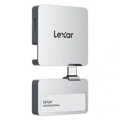 Afbeelding van Lexar Professional Go Draagbare SSD met Hub, SL400, 1TB, Zilver, GL