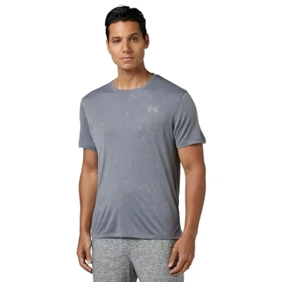 Afbeelding van Under Armour Short Sleeves Launch Splatter Sport Tshirt, Heren, Maat: Small, Titan gray