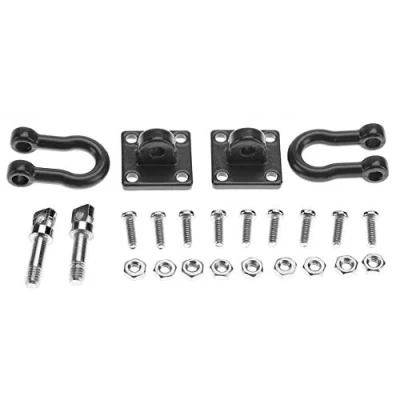 Afbeelding van RC Trailer Buckle, 2 Pieces Shackle Rescue Lock Catch Accessory for Climbing Crawler (Black)