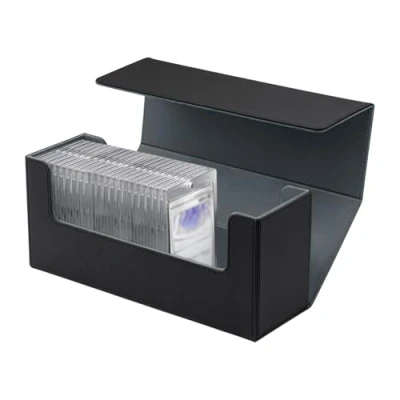 Afbeelding van Tolesum Card Deck Box Voor Mtg, Gathering Kaartenbox 800+ Nieuw Ongestikte Kaarten/Magnetische Kaarthouder 35pt, Compatibel Met Magic Commander Tcg Kaarten Zwart