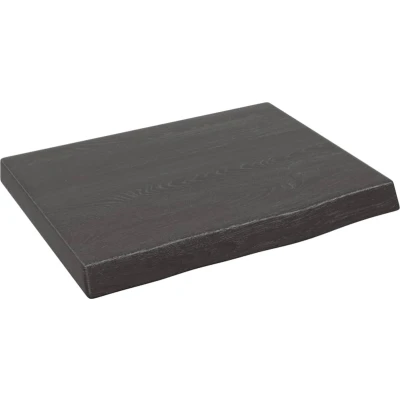 Afbeelding van vidaXL Wastafelblad 40x30x(2 4) cm behandeld massief hout donkerbruin
