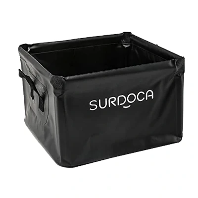 Afbeelding van SURDOCA Multifunctionele opvouwbare auto opbergdoos, volledig waterdichte opbergtas voor kofferbakopslag, organizer laars, laars opbergorganisator, opbergorganiser, autolaars netjes, zwart, 1pc