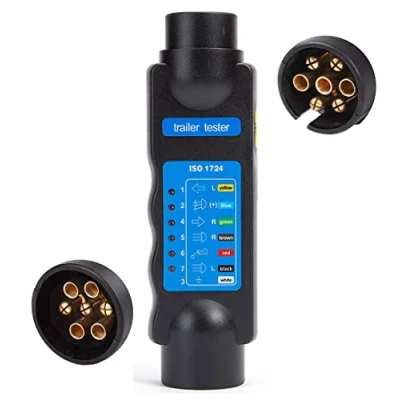 Afbeelding van SPARKMOTO 7 Pin Trailer Light Tester, 12V Plug Socket Tester Licht Bedrading Circuit Pin, Caravan Testen Tool, Diagnostische met