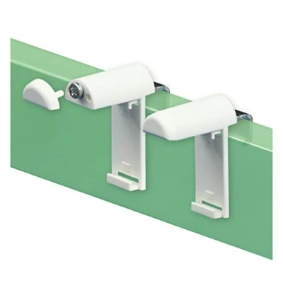 Afbeelding van KLEMMFLEX Klemhouder kort met metalen beugel, voor Klemmfix rolgordijn, dubbel duo zonder boren om te klemmen en lijmen, 2 stuks, als accessoire ophanging, bevestiging