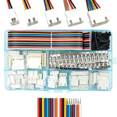 Afbeelding van XH 2,54 mm connectoren socket pin header en lint kabels draden kit compatibel met JST connector 2/3/4/5/6/7/8 mannelijke behuizing