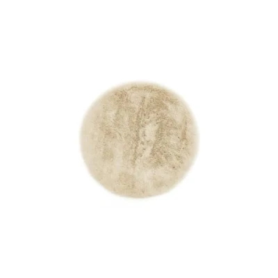 Afbeelding van LUXOR living Coste Zitkussen van kunstbont, stoelkussen als decoratie, woonkamer of stoelkussen, gezellig zitkussen, stoel, sierkussen, 40 x cm, rond, beige, set 4