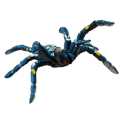 Afbeelding van Bullyland 68459 speelfiguur blauwe ornament vogelspin, ca. 9,8 cm groot dierenfiguur, detailgetrouw, PVC vrij, ideaal als klein cadeau voor kinderen vanaf 3 jaar
