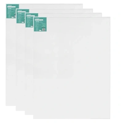 Afbeelding van EXERZ 70x80m Voorgespannen schildersdoeken 4 stuks, 1,7 cm dik,voorgespannen, 100% katoen, drievoudig gegrond, zonder zuur, middelkorrelig